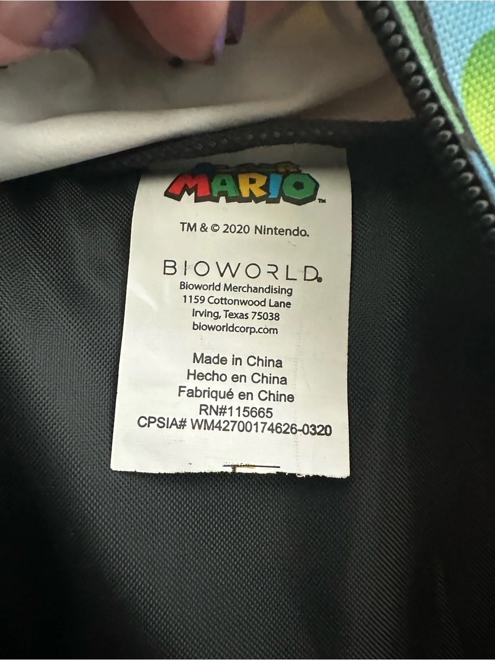 Nintendo Super Mario Kids Backpack - Red, Blue, Green